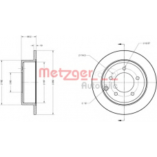 6110122 METZGER Тормозной диск