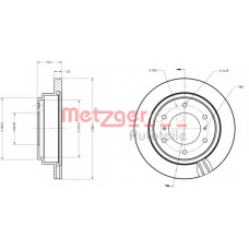 6110549 METZGER Тормозной диск