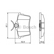 0 986 494 304 BOSCH Комплект тормозных колодок, дисковый тормоз