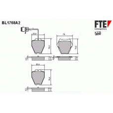 BL1768A2 FTE Комплект тормозных колодок, дисковый тормоз