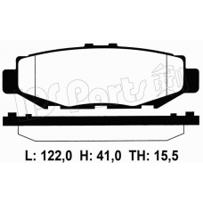 IBR-1212 IPS Parts Комплект тормозных колодок, дисковый тормоз