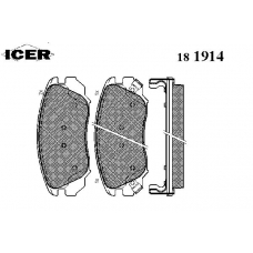 181914 ICER Комплект тормозных колодок, дисковый тормоз