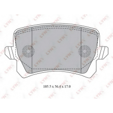 BD-8030 LYNX Bd-8030 колодки тормозные задние vw passat 1.6-3.2 05-10/tiguan 1.4-2.0 07>