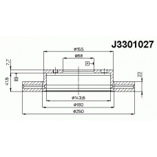 J3301027 NIPPARTS Тормозной диск