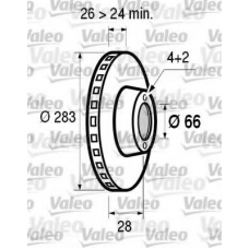 186533 VALEO Тормозной диск