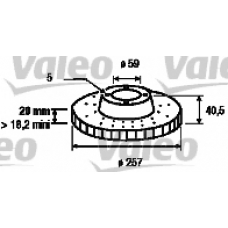 186644 VALEO Тормозной диск