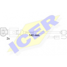 610547 E C ICER Сигнализатор, износ тормозных колодок