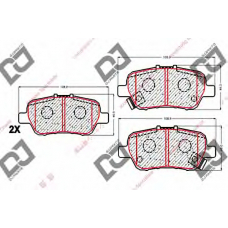 BP1757 DJ PARTS Комплект тормозных колодок, дисковый тормоз