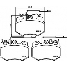 8DB 355 018-091 HELLA Комплект тормозных колодок, дисковый тормоз