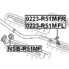 0223-R51MFL FEBEST Тяга / стойка, стабилизатор