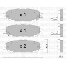 22-0759-0 METELLI Комплект тормозных колодок, дисковый тормоз