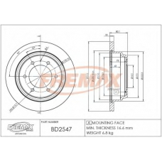 BD-2547 FREMAX Тормозной диск