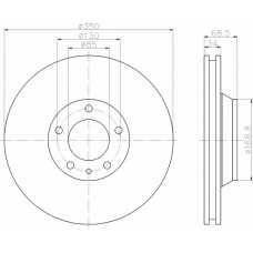 8DD 355 121-101 HELLA Тормозной диск