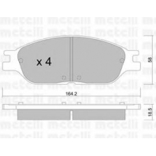 22-0682-0 METELLI Комплект тормозных колодок, дисковый тормоз