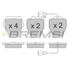 BP3149 BREMSI Комплект тормозных колодок, дисковый тормоз