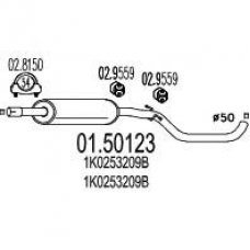 01.50123 MTS Средний глушитель выхлопных газов