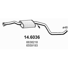 14.6036 ASSO Средний глушитель выхлопных газов