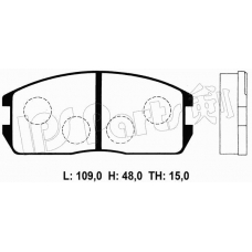 IBD-1524 IPS Parts Комплект тормозных колодок, дисковый тормоз
