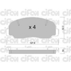 822-239-0 CIFAM Комплект тормозных колодок, дисковый тормоз