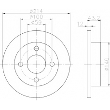 8DD 355 101-171 HELLA PAGID Тормозной диск