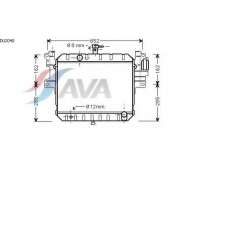 DU2040 AVA Радиатор, охлаждение двигателя
