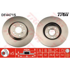 DF4471S TRW Тормозной диск