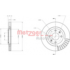 6110067 METZGER Тормозной диск