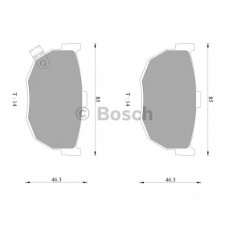 0 986 AB3 064 BOSCH Комплект тормозных колодок, дисковый тормоз