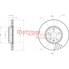 6110138 METZGER Тормозной диск