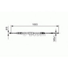 1 987 477 532 BOSCH Трос, стояночная тормозная система