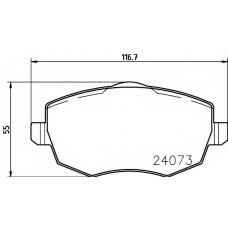 8DB 355 011-231 HELLA PAGID Комплект тормозных колодок, дисковый тормоз