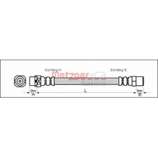 4110053 METZGER Тормозной шланг