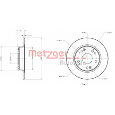 6110199 METZGER Тормозной диск