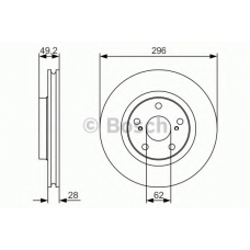 0 986 479 S22 BOSCH Тормозной диск