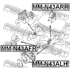 MM-N43AFR FEBEST Подвеска, двигатель