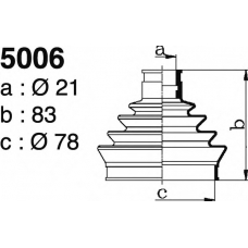 5006 DEPA Комплект пылника, приводной вал