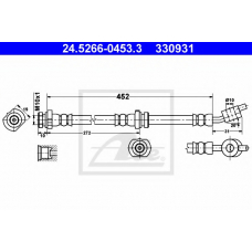 24.5266-0453.3 ATE Тормозной шланг