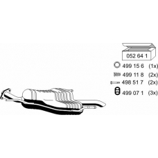 052160 ERNST Глушитель выхлопных газов конечный