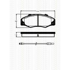 8110 25023 TRISCAN Комплект тормозных колодок, дисковый тормоз