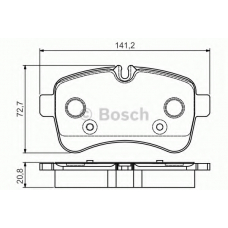 0 986 495 120 BOSCH Комплект тормозных колодок, дисковый тормоз