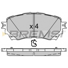 BP3554 BREMSI Комплект тормозных колодок, дисковый тормоз