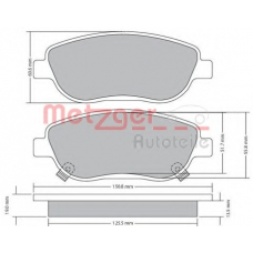 1170658 METZGER Комплект тормозных колодок, дисковый тормоз