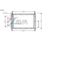 FTA2096 AVA Радиатор, охлаждение двигателя