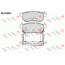 BL2349A1 FTE Комплект тормозных колодок, дисковый тормоз