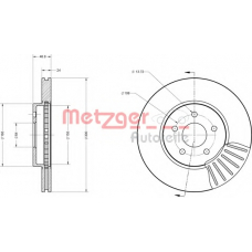 6110078 METZGER Тормозной диск