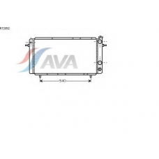 RT2052 AVA Радиатор, охлаждение двигателя