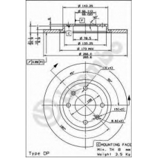 BS 7309 BRECO Тормозной диск