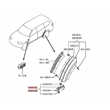 7405A355XA MITSUBISHI Накладка боковой части порог
