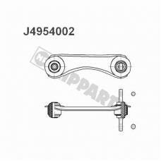 J4954002 NIPPARTS Рычаг независимой подвески колеса, подвеска колеса