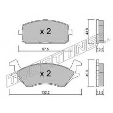 243.0 TRUSTING Комплект тормозных колодок, дисковый тормоз